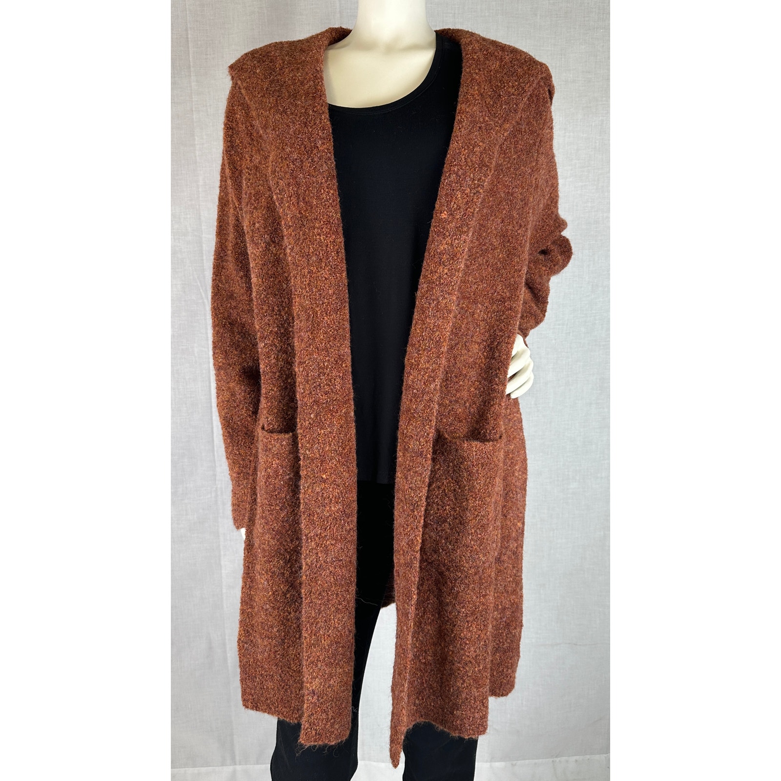 Kerisma Rust Norita Open Front Longline Cardigan Women's Sz M/L Nwt — image 2 of 8